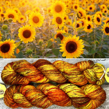 Load image into Gallery viewer, Sunflowers, merino nylon sock yarn