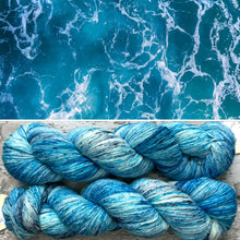 Load image into Gallery viewer, Turquoise Sea, merino nylon sock yarn