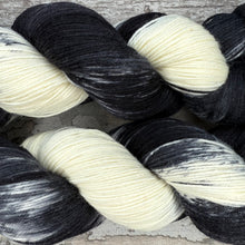 Load image into Gallery viewer, Tuxedo Cat, merino nylon sock yarn