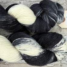 Load image into Gallery viewer, Tuxedo Cat, merino nylon sock yarn
