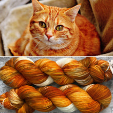 Load image into Gallery viewer, Ginger Tabby Cat, merino nylon sock yarn