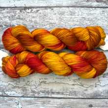Load image into Gallery viewer, Flame Tetra Fish, merino nylon sock yarn