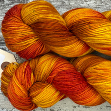 Load image into Gallery viewer, Flame Tetra Fish, merino nylon sock yarn