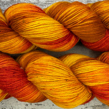 Load image into Gallery viewer, Flame Tetra Fish, merino nylon sock yarn