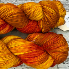 Load image into Gallery viewer, Flame Tetra Fish, merino nylon sock yarn