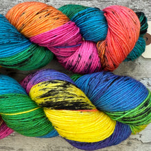 Load image into Gallery viewer, Mildly Rainbow, rainbow merino nylon sock yarn