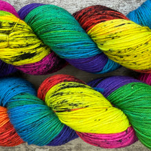 Load image into Gallery viewer, Rainbow Much? merino nylon sock yarn