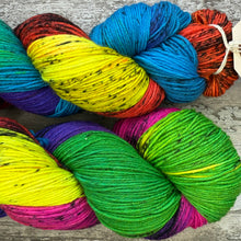 Load image into Gallery viewer, Rainbow Much? merino nylon sock yarn