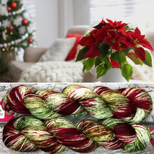 Load image into Gallery viewer, Poinsettia, merino nylon sock yarn