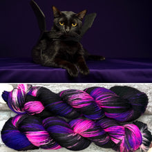 Load image into Gallery viewer, Childless Cat Lady, merino nylon sock yarn