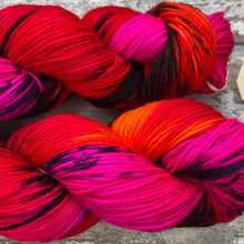 Load image into Gallery viewer, My Life is Lava DK, UV reactive merino nylon yarn