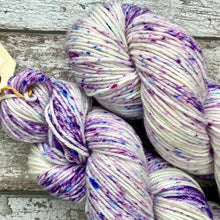 Load image into Gallery viewer, Crocuses in the Snow DK, merino nylon sock yarn