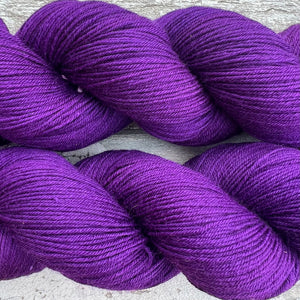 Royal Purple, merino nylon sock yarn