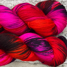 Load image into Gallery viewer, My Life is Lava, UV reactive merino nylon sock yarn