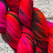 Load image into Gallery viewer, My Life is Lava DK, UV reactive merino nylon yarn