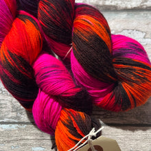 Load image into Gallery viewer, My Life is Lava, UV reactive merino nylon sock yarn