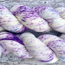 Load image into Gallery viewer, Crocuses in the Snow, merino nylon sock yarn