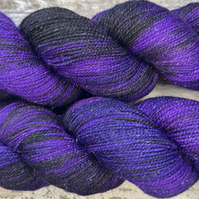 Load image into Gallery viewer, Distant Galaxies Sparkle, merino nylon sock yarn