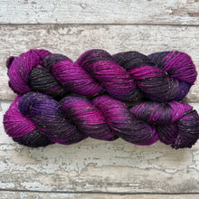 Load image into Gallery viewer, Black Tulip Mermaid Sparkle DK, merino nylon yarn