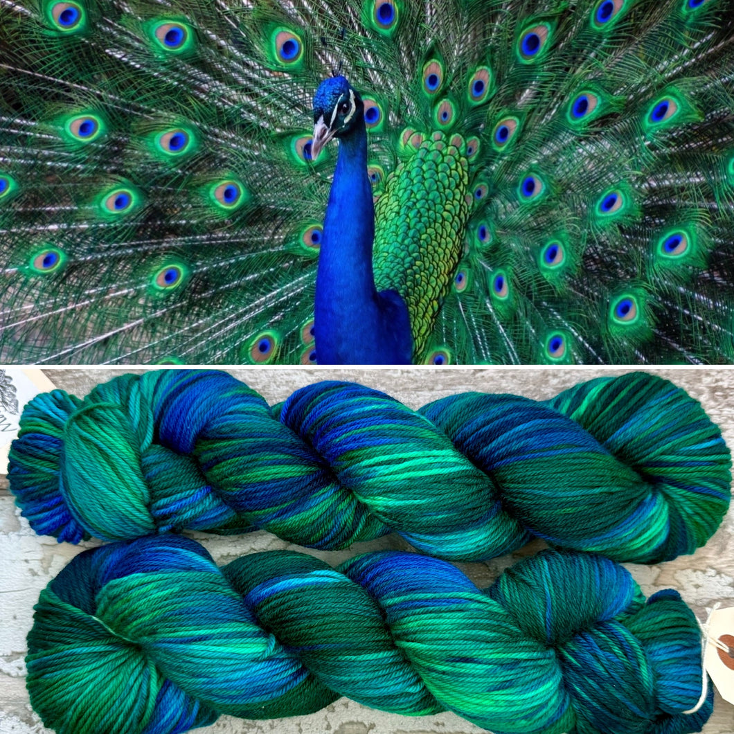 Peacock DK, merino nylon yarn