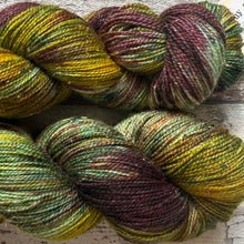 Load image into Gallery viewer, Horse Chestnut, merino mermaid sparkle sock yarn