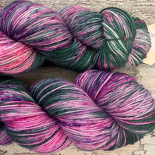 Load image into Gallery viewer, Winter Cyclamen, merino nylon sock yarn