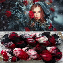 Load image into Gallery viewer, Rose Red, merino nylon sock yarn