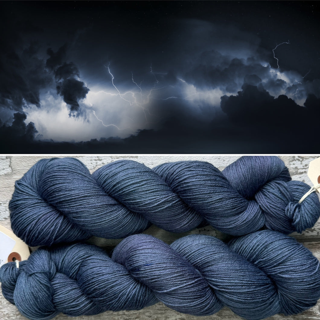 Thunder, grey merino nylon sock yarn