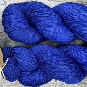 Midnight Blue, merino nylon sock yarn