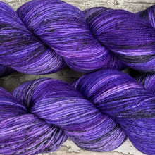 Load image into Gallery viewer, SALE Purple Guppy, merino nylon sock yarn