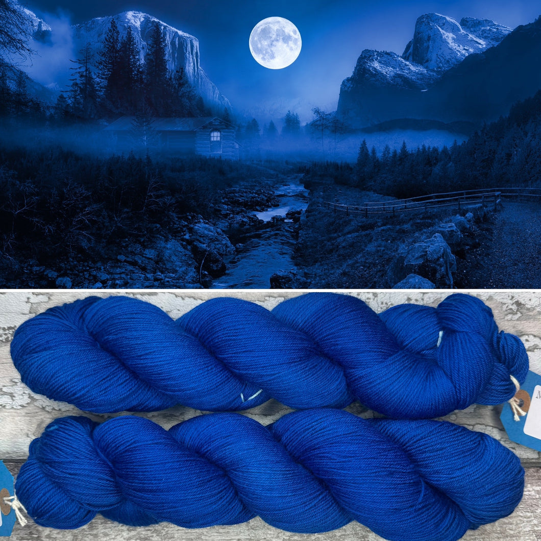 My Perfect Blue, merino nylon sock yarn