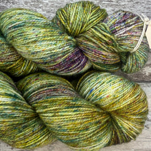 Load image into Gallery viewer, A Winter Rose, silver sparkle sock yarn