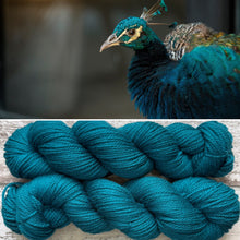 Load image into Gallery viewer, Peacock Teal, aran superwash merino yarn
