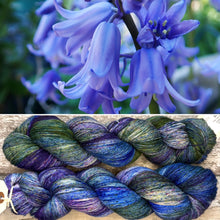 Load image into Gallery viewer, Bluebells, merino nylon sock yarn