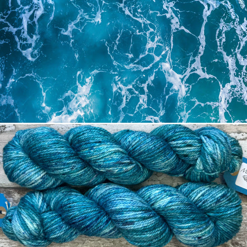 Turquoise Sea Aran, soft superwash merino yarn