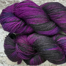 Load image into Gallery viewer, Black Tulip Sparkle, merino nylon sock yarn