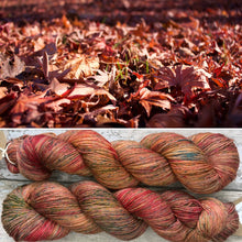 Load image into Gallery viewer, A Carpet of Leaves, merino nylon sock yarn