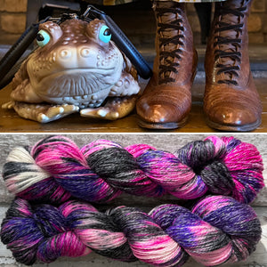 Childless Cat Lady, merino cotton sock yarn