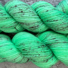 Load image into Gallery viewer, Mint Choc Chip ice cream, merino nylon sock yarn