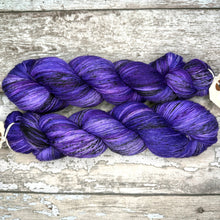 Load image into Gallery viewer, SALE Purple Guppy, merino nylon sock yarn