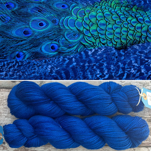 Peacock Blue Aran, soft superwash merino yarn