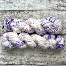 Load image into Gallery viewer, Crocuses in the Snow Mermaid Sparkle DK, merino nylon yarn