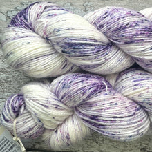 Load image into Gallery viewer, Crocuses in the Snow, merino bamboo sock yarn