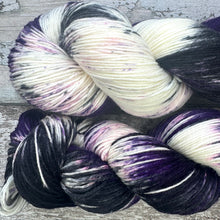 Load image into Gallery viewer, Violet Backed Starling, merino nylon sock yarn