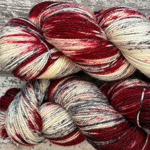 Load image into Gallery viewer, Winter Berries Sparkle, merino nylon sock yarn