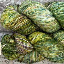 Load image into Gallery viewer, A Winter Rose, silver sparkle sock yarn