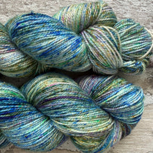 Load image into Gallery viewer, Woodland Sky Sparkle, merino nylon sock yarn