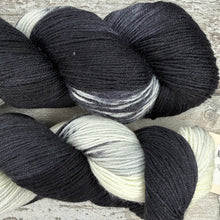 Load image into Gallery viewer, Tuxedo Cat, merino nylon sock yarn