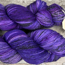 Load image into Gallery viewer, SALE Purple Guppy, merino nylon sock yarn