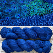 Load image into Gallery viewer, Peacock Blue, aran superwash merino yarn